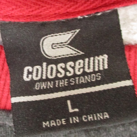 Indiana University Sweater Men's Large Gray Red Crew Neck Pullover Hoosiers NCAA - Picture 5 of 6